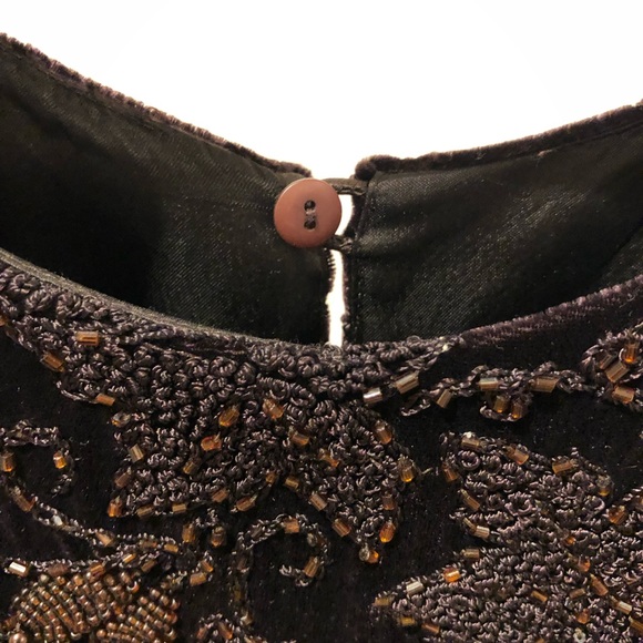 Carmen Marc Valvo Velvet Gown Chocolate Brown - Picture 5 of 6